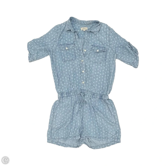 Romper By Loft In Blue Denim, Size: M