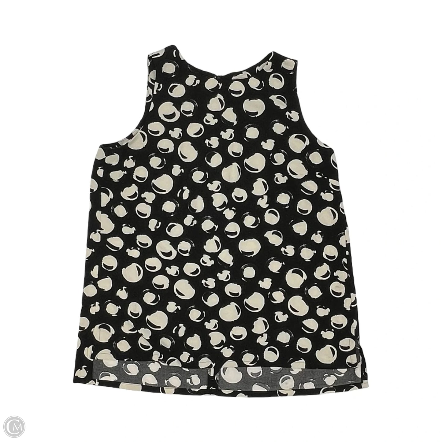 Blouse Sleeveless By Clothes Mentor In Black & Cream, Size: L