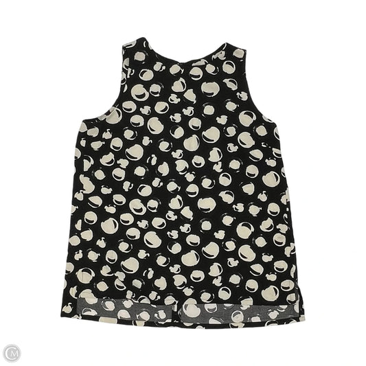 Blouse Sleeveless By Clothes Mentor In Black & Cream, Size: L