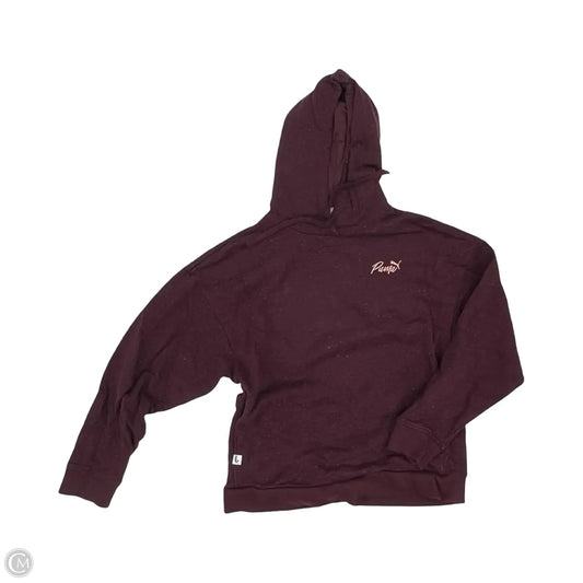 Athletic Sweatshirt Hoodie By Puma In Purple, Size: M