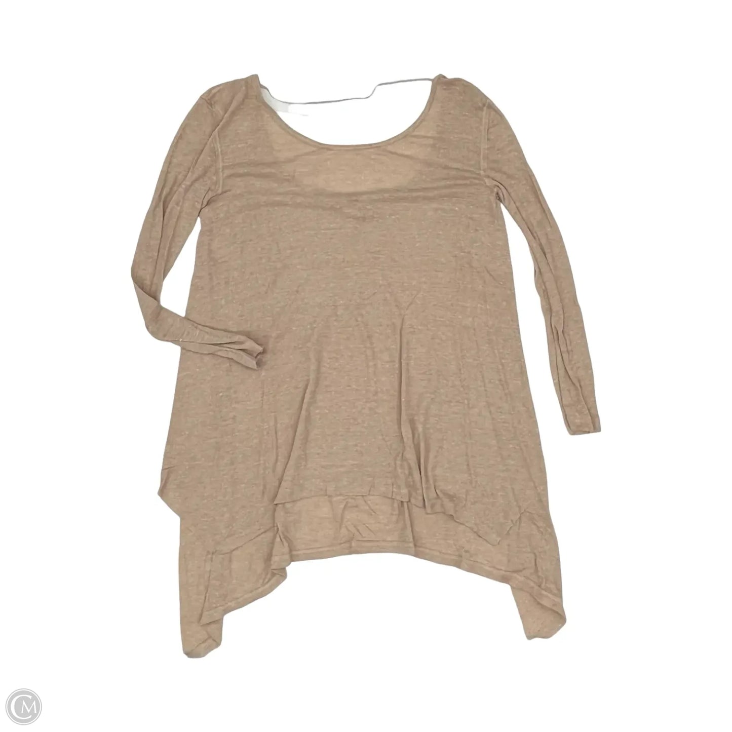Tunic Long Sleeve By Free People In Tan, Size: M