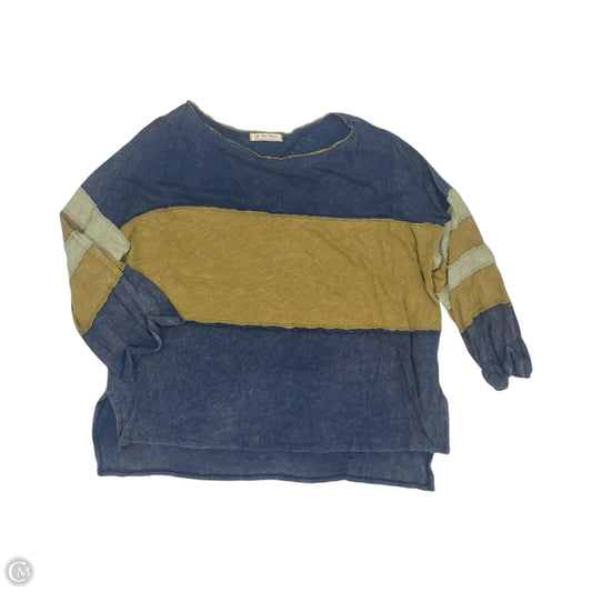 Top Long Sleeve By We The Free In Blue & Green, Size: M