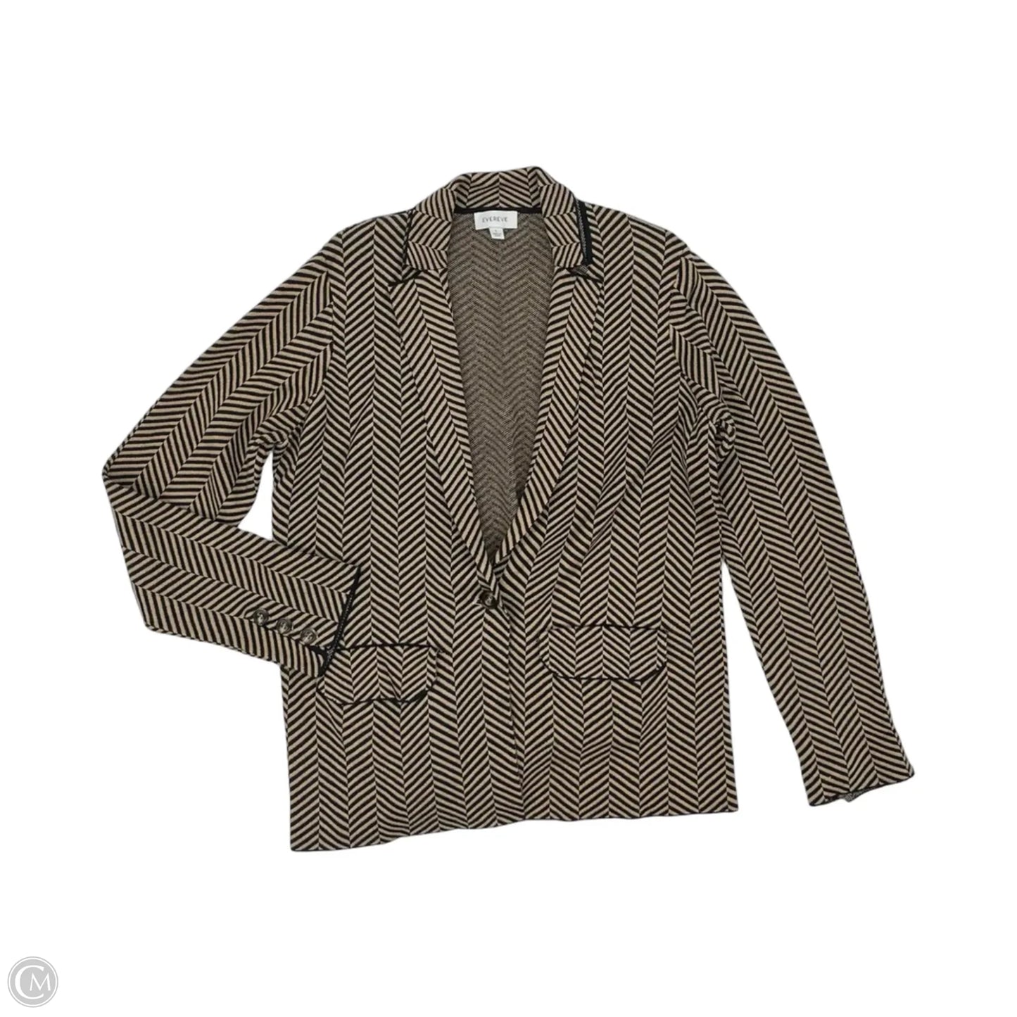 Blazer By Evereve In Blue & Tan, Size: L