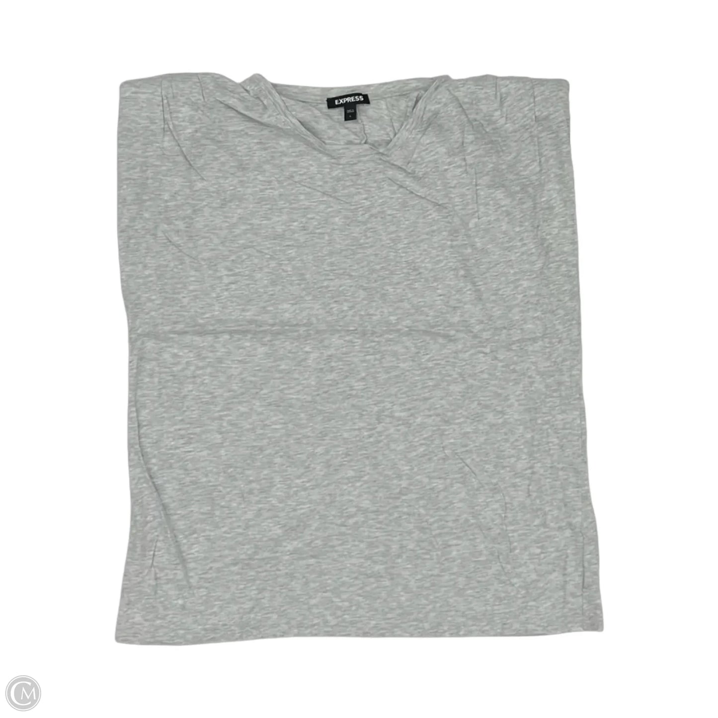 Top Short Sleeve By Express In Grey, Size: L