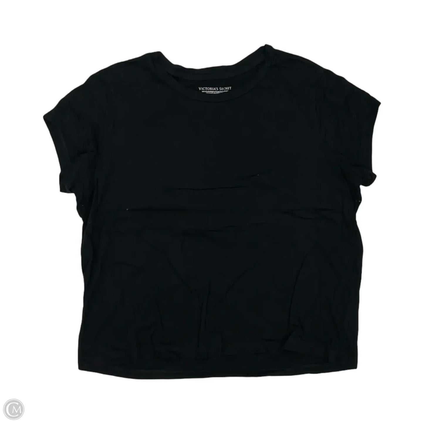 Top Short Sleeve By Victorias Secret In Black, Size: L
