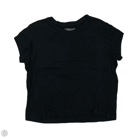 Top Short Sleeve By Victorias Secret In Black, Size: L
