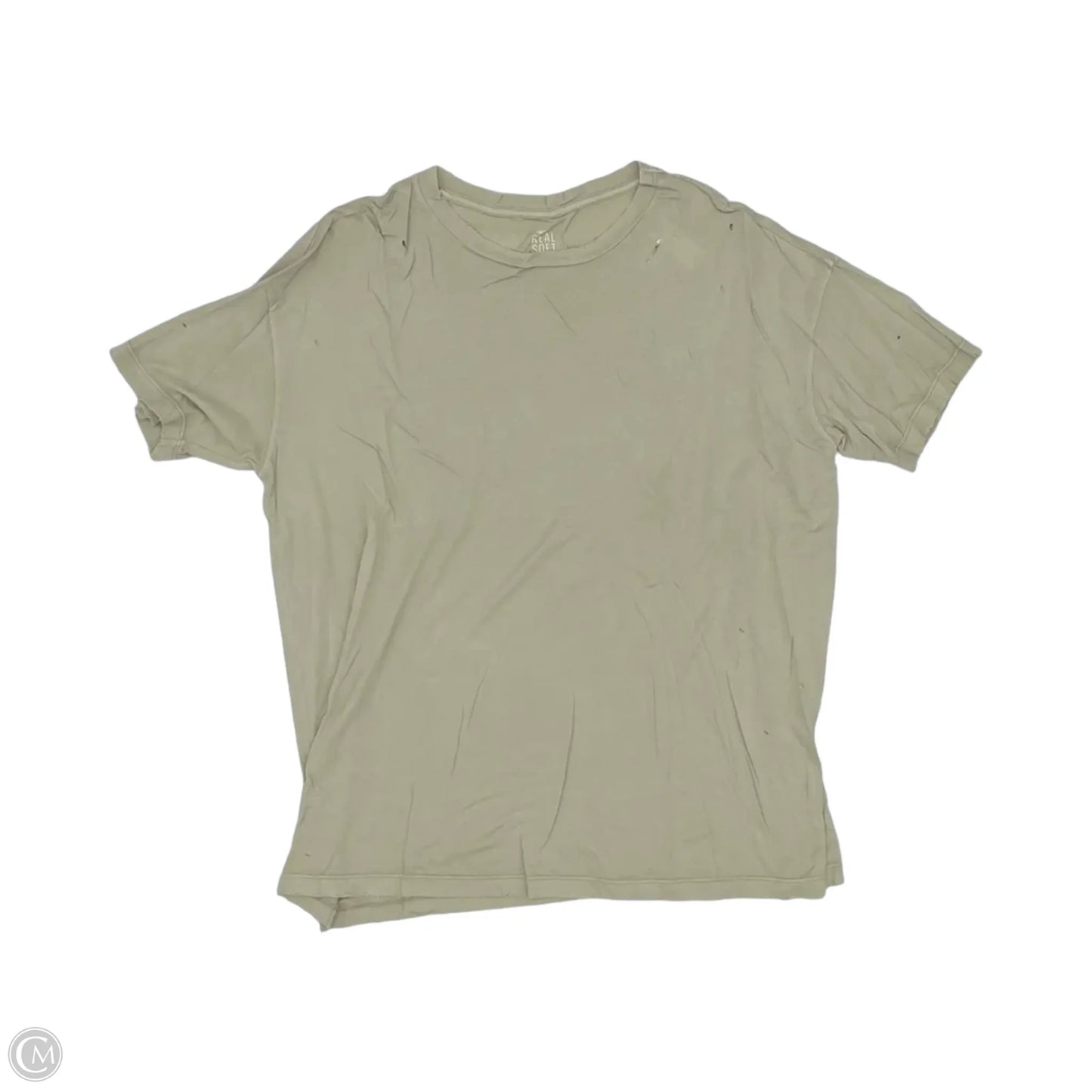 Top Short Sleeve By Aerie In Tan, Size: L