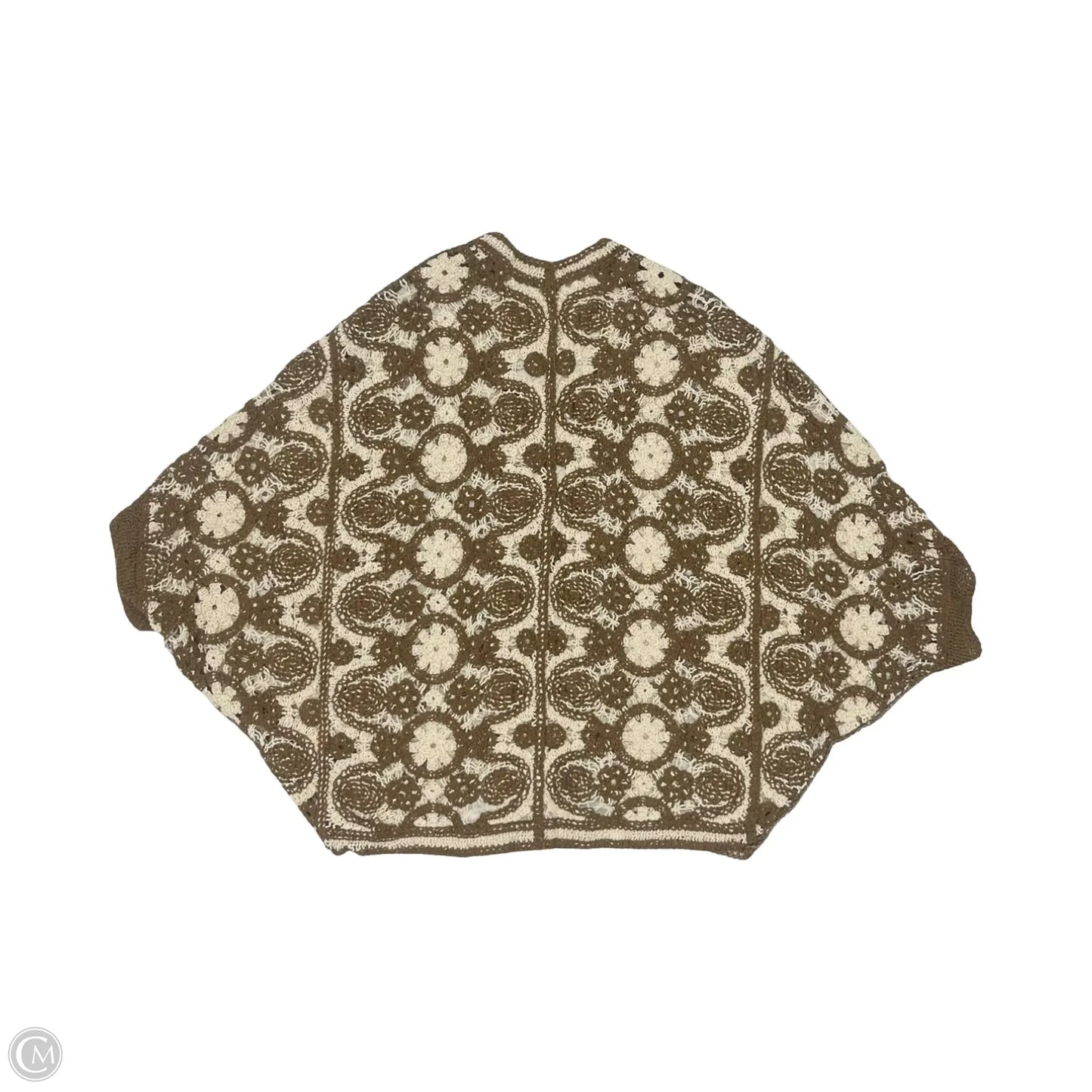 Shawl By Pol In Brown & Cream, Size: Onesize