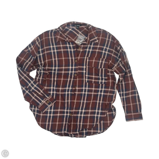 Blouse Long Sleeve By Blu Pepper In Blue & Red, Size: S