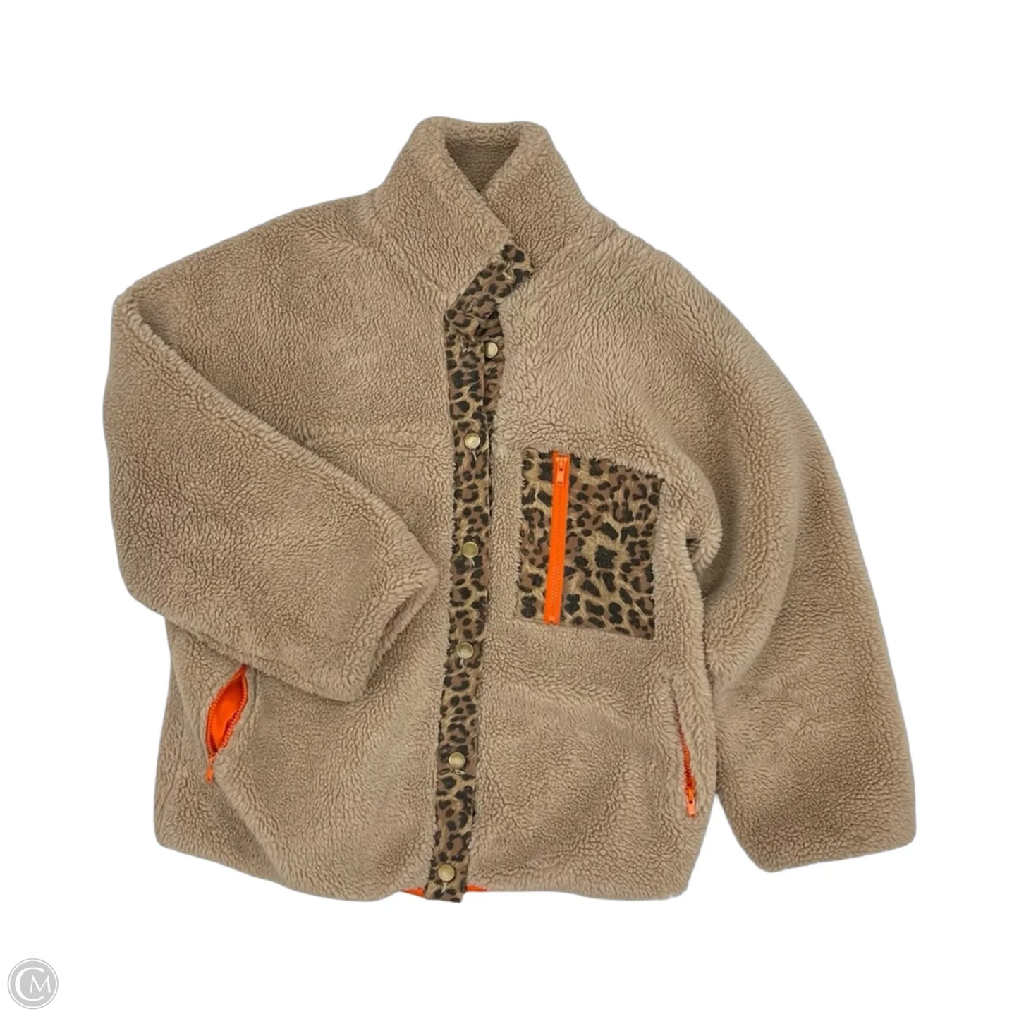 Jacket Faux Fur & Sherpa By Olivaceous In Tan, Size: L
