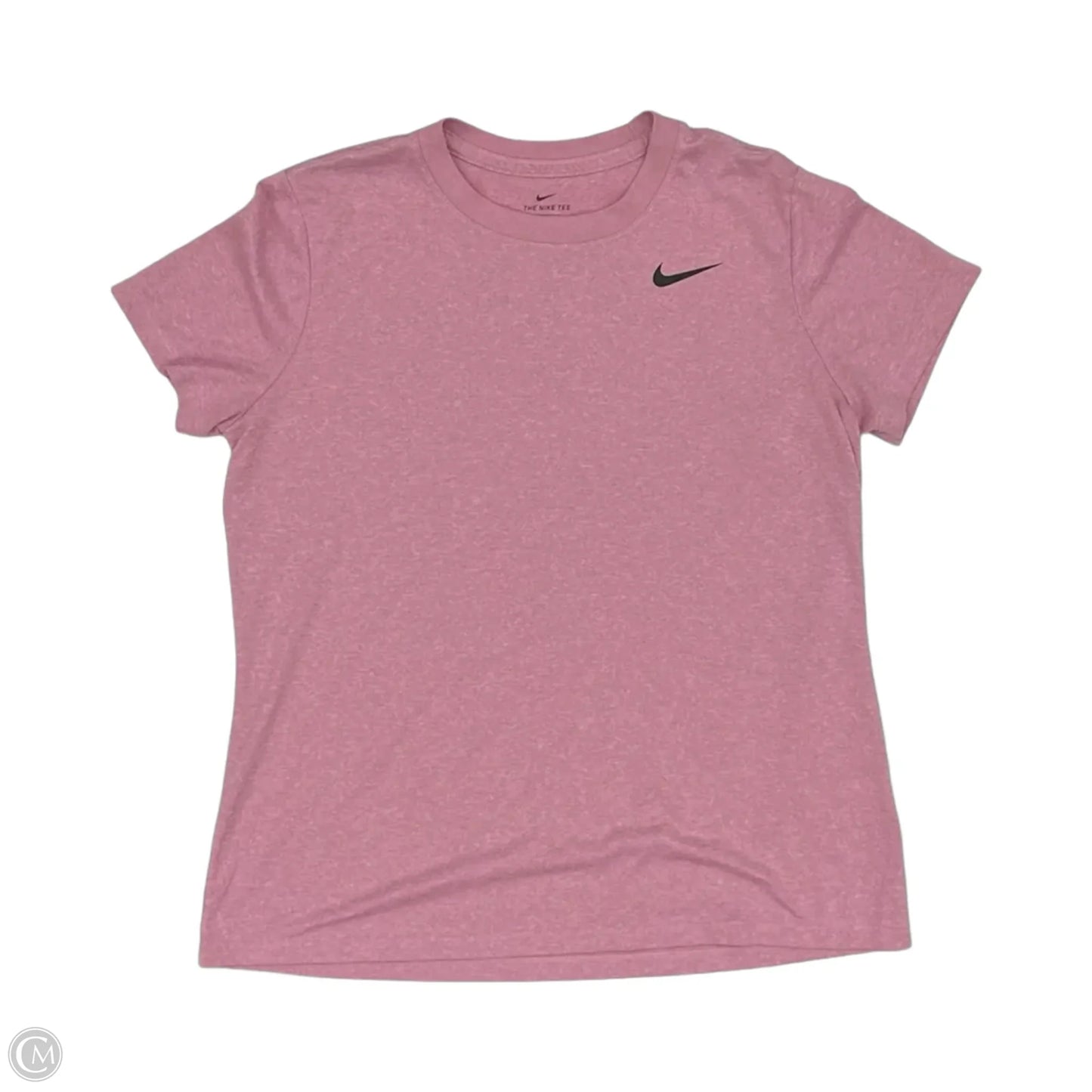 Athletic Top Short Sleeve By Nike Apparel In Pink, Size: L