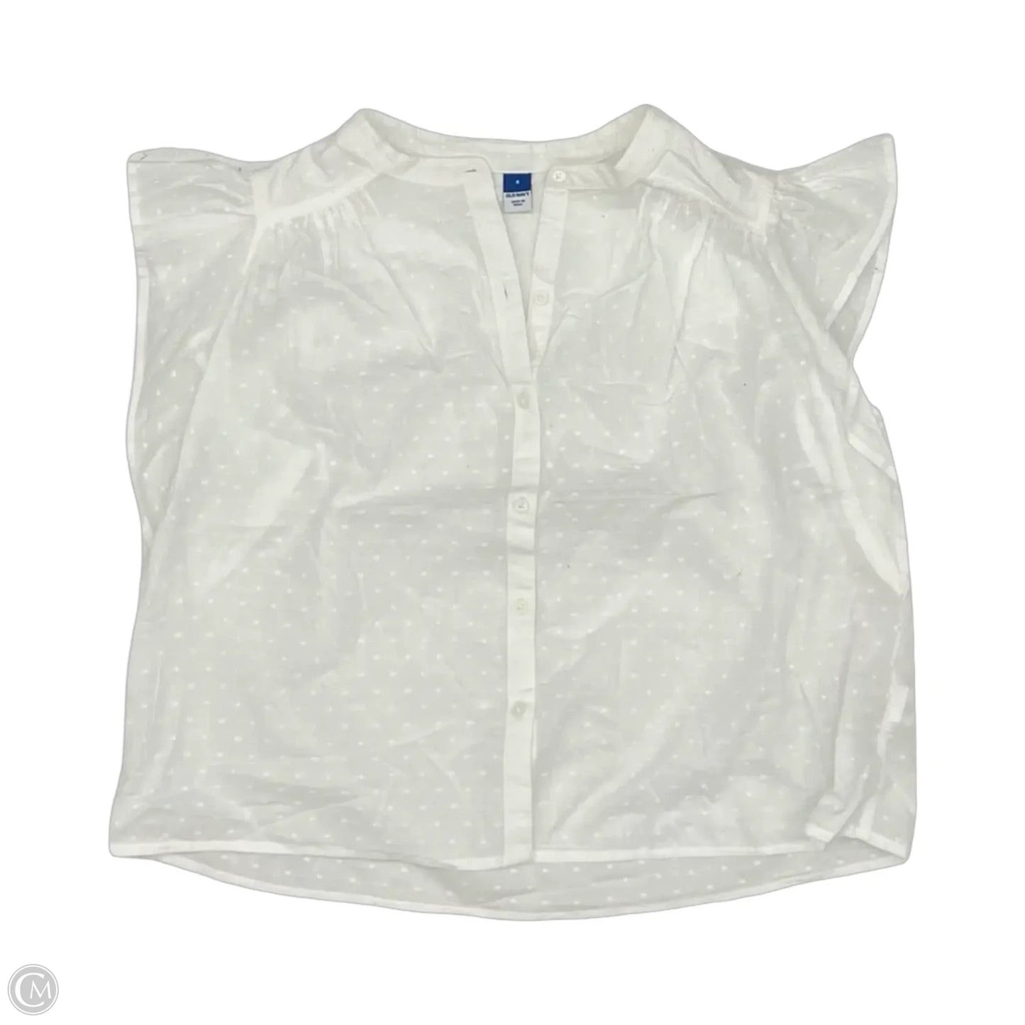 Blouse Short Sleeve By Old Navy In White, Size: S