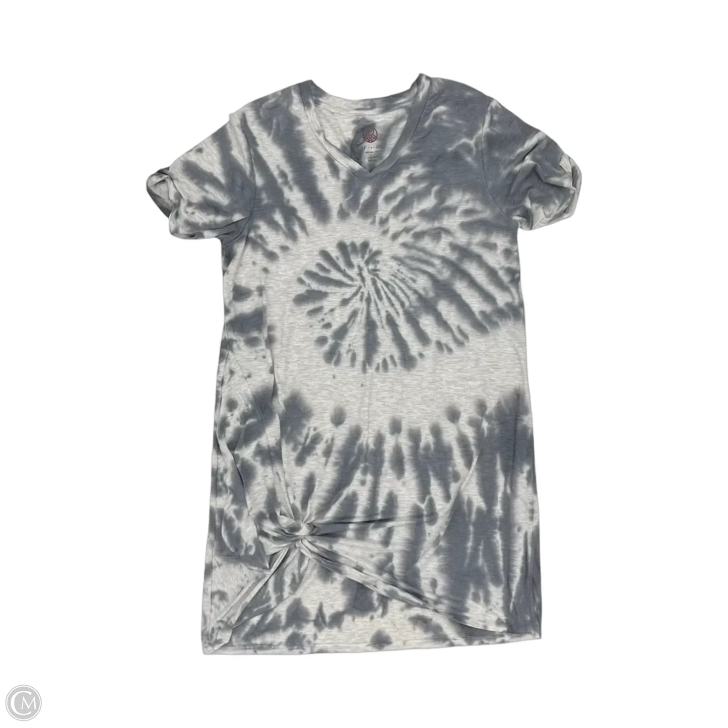 Dress Casual Short By Te Verde In Grey & White, Size: L