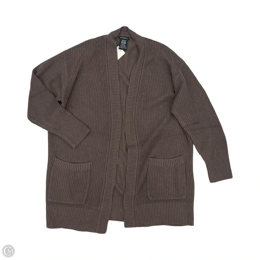 Sweater Cardigan By Clothes Mentor In Brown, Size: Xxl