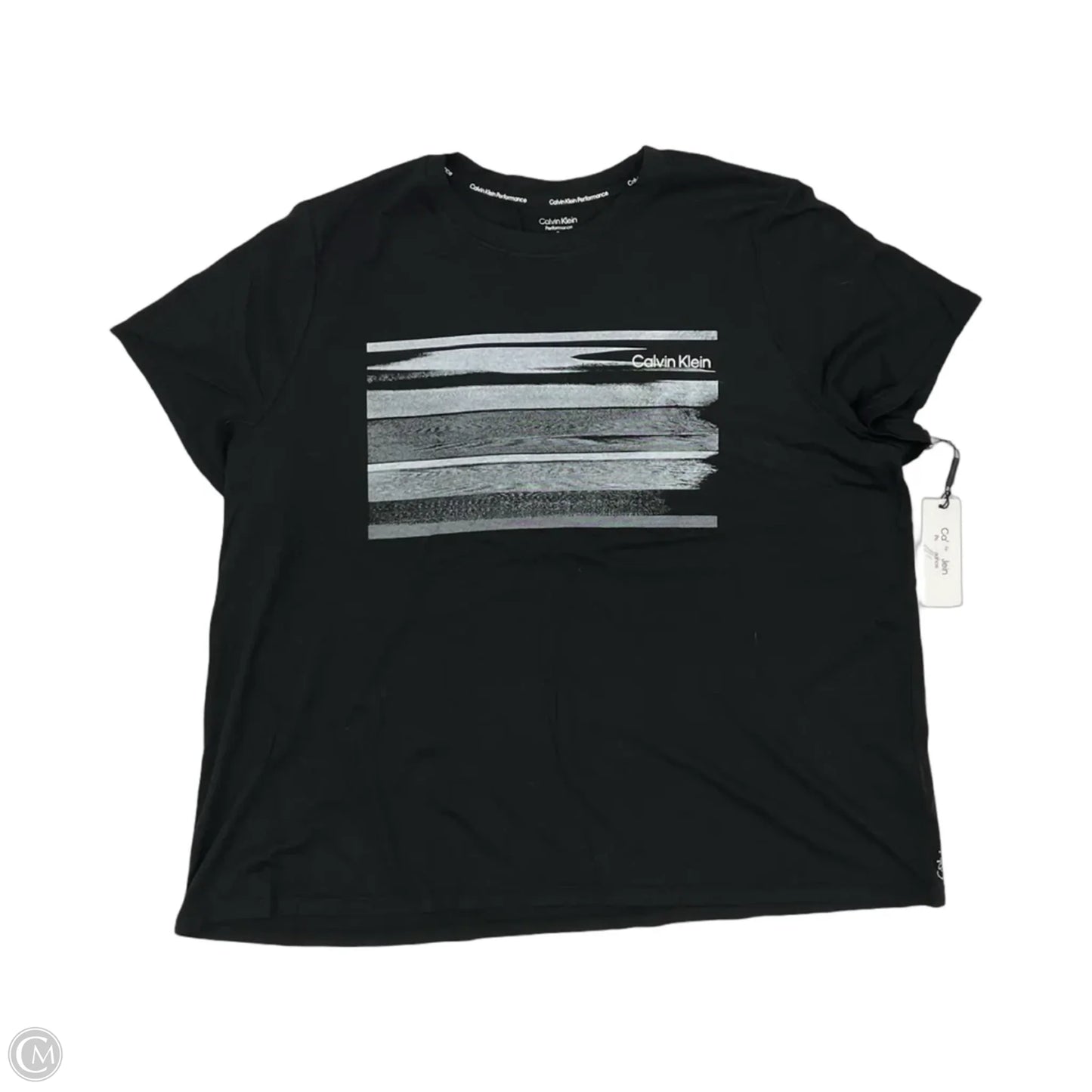 Top Short Sleeve By Calvin Klein Performance In Black, Size: 3x