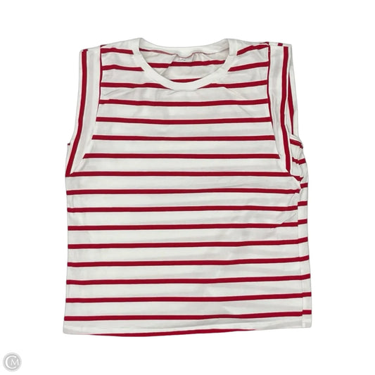 Top Sleeveless By Clothes Mentor In Red & White, Size: M
