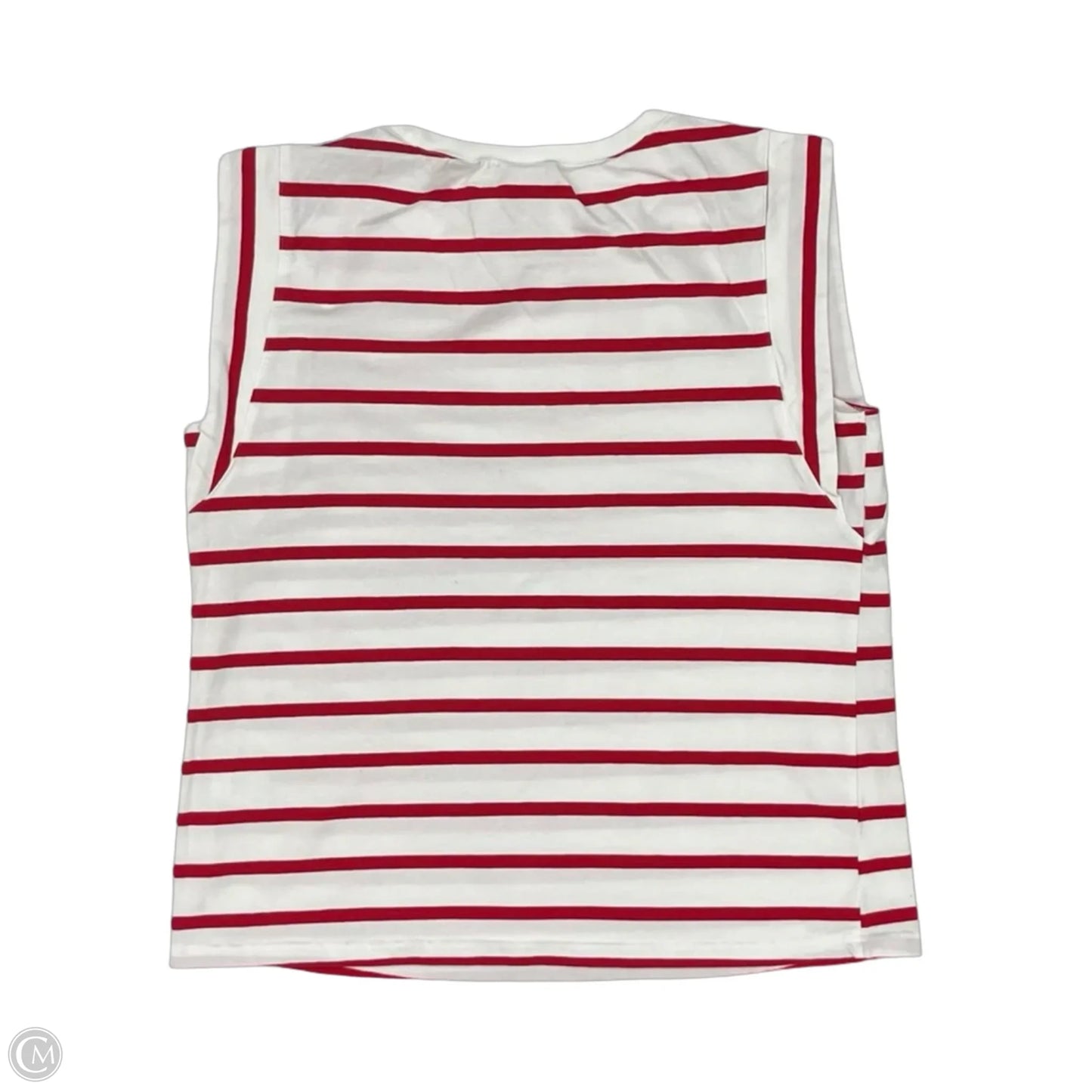 Top Sleeveless By Clothes Mentor In Red & White, Size: M