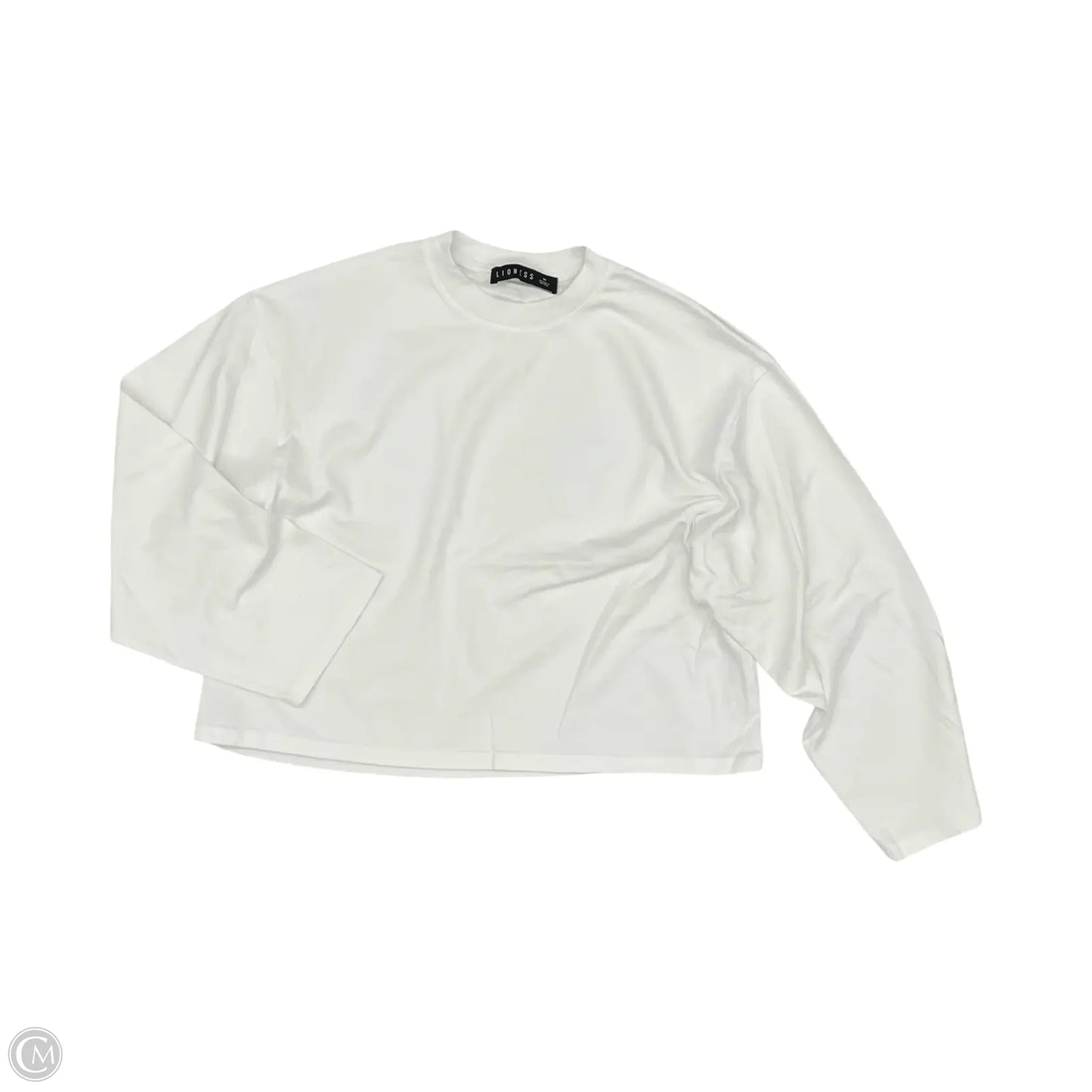 Top Long Sleeve By Clothes Mentor In White, Size: M