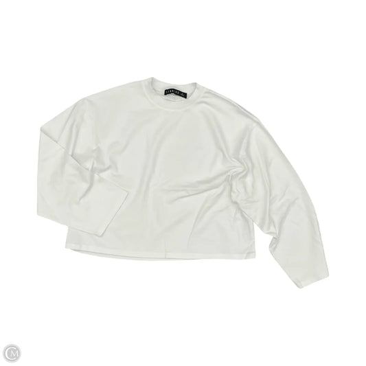 Top Long Sleeve By Clothes Mentor In White, Size: M