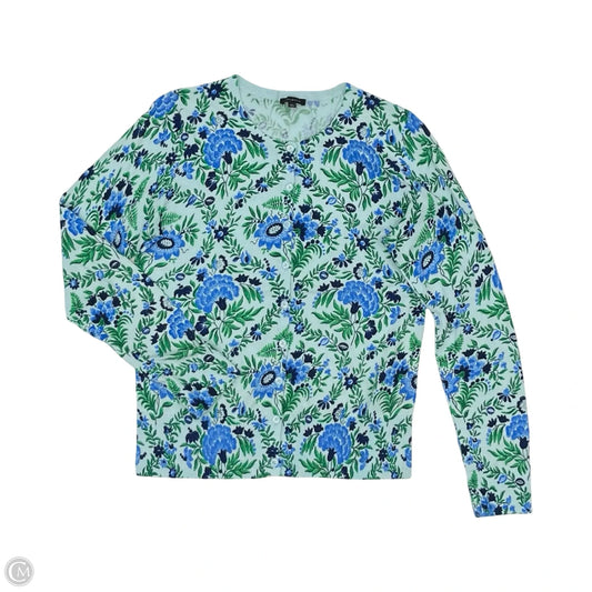 Sweater Cardigan By Talbots In Blue & Green, Size: S