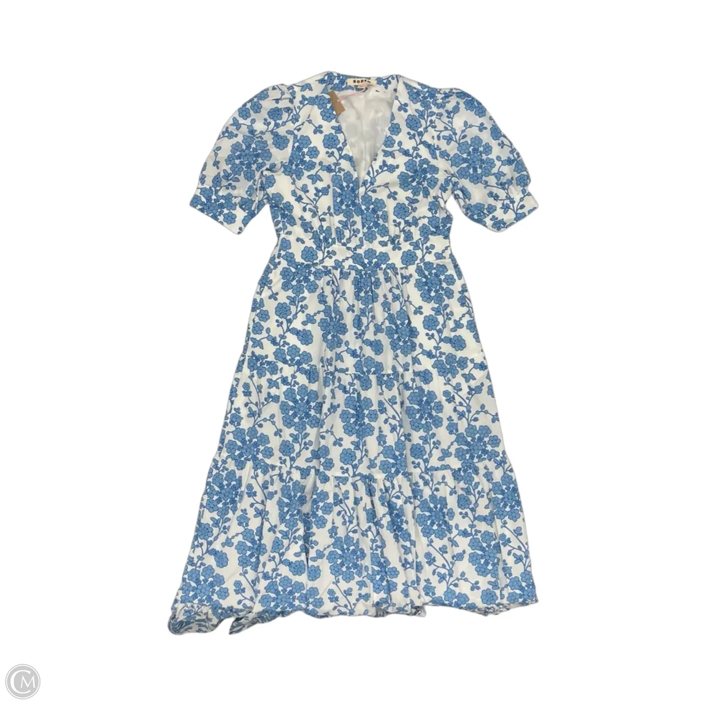 Dress Party Long By Boden In Blue & White, Size: 6