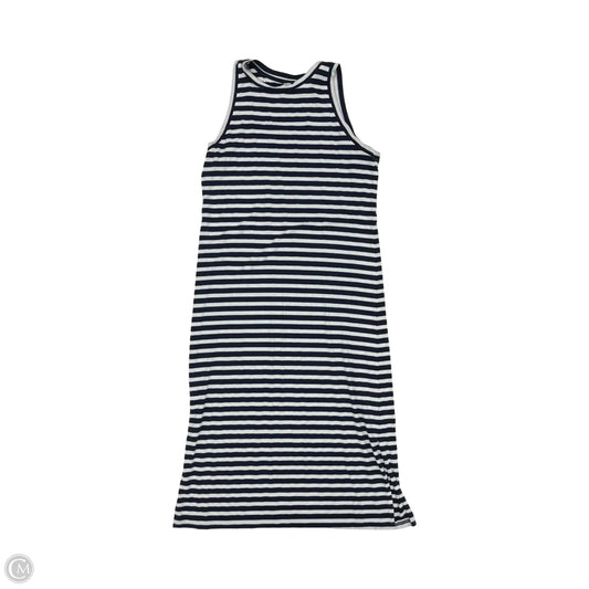 Dress Casual Midi By Loft In Blue & White, Size: S