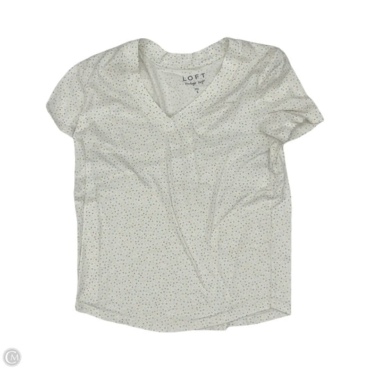 Top Short Sleeve By Loft In Polkadot Pattern, Size: S
