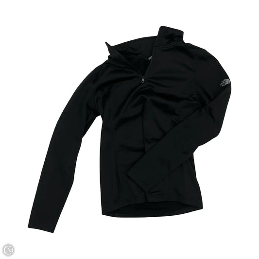 Athletic Top Long Sleeve Collar By The North Face In Black, Size: S