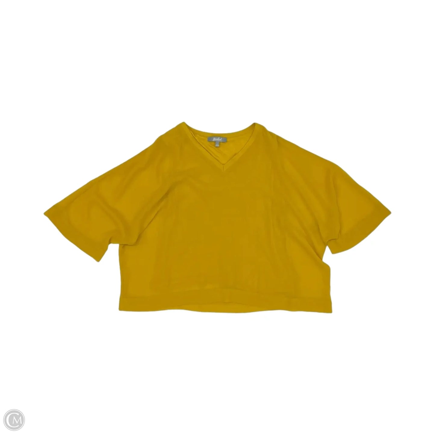 Blouse Short Sleeve By Marled In Yellow, Size: L