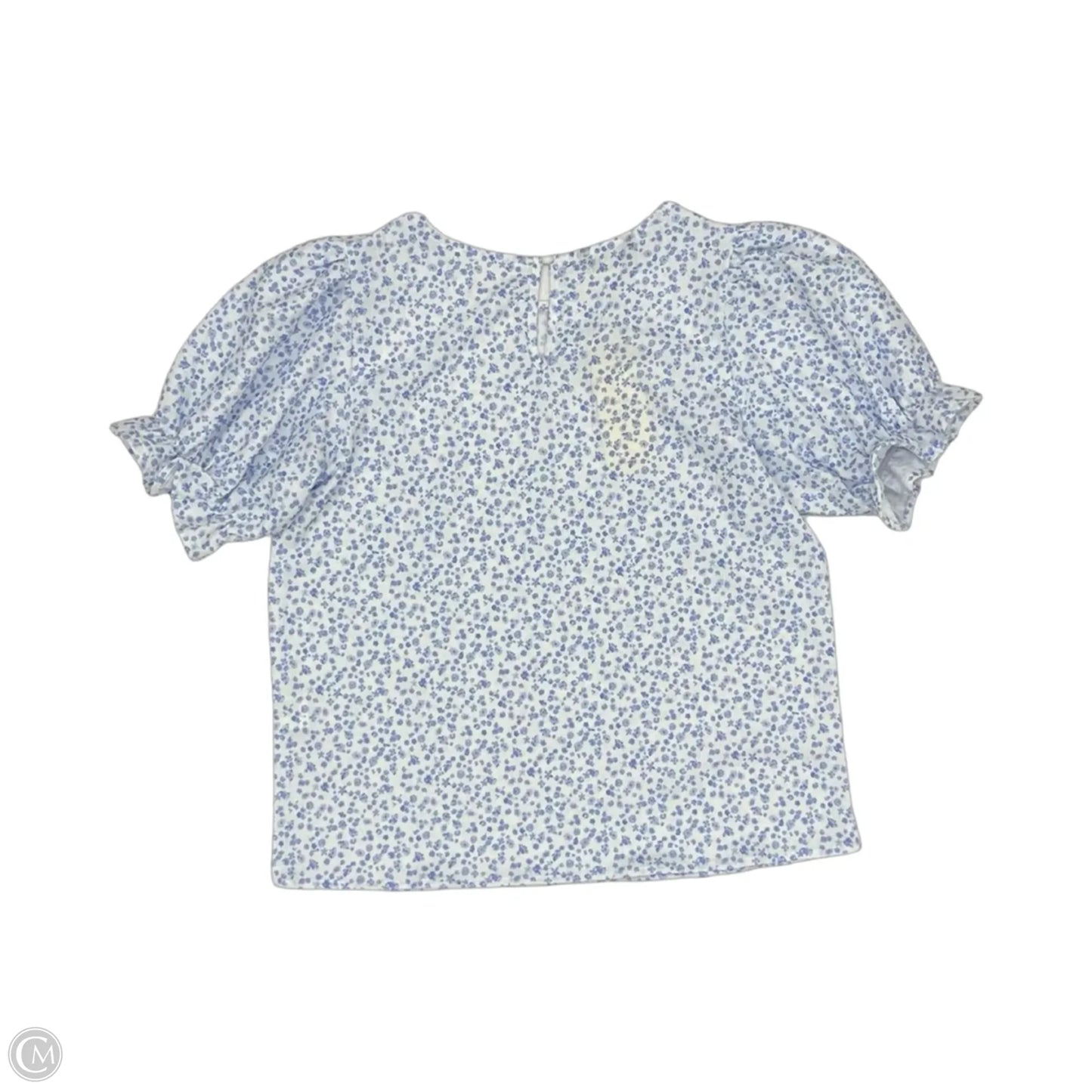 Blouse Short Sleeve By Dokotoo In Blue & White, Size: M