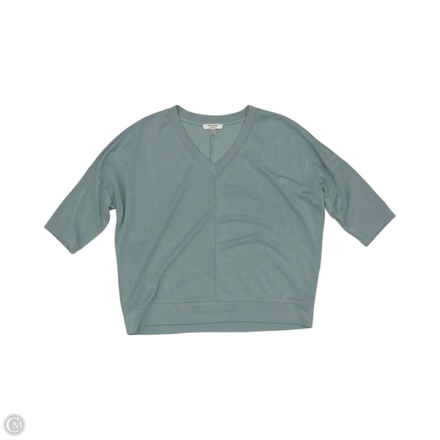 Top Short Sleeve By Cable And Gauge In Aqua, Size: M