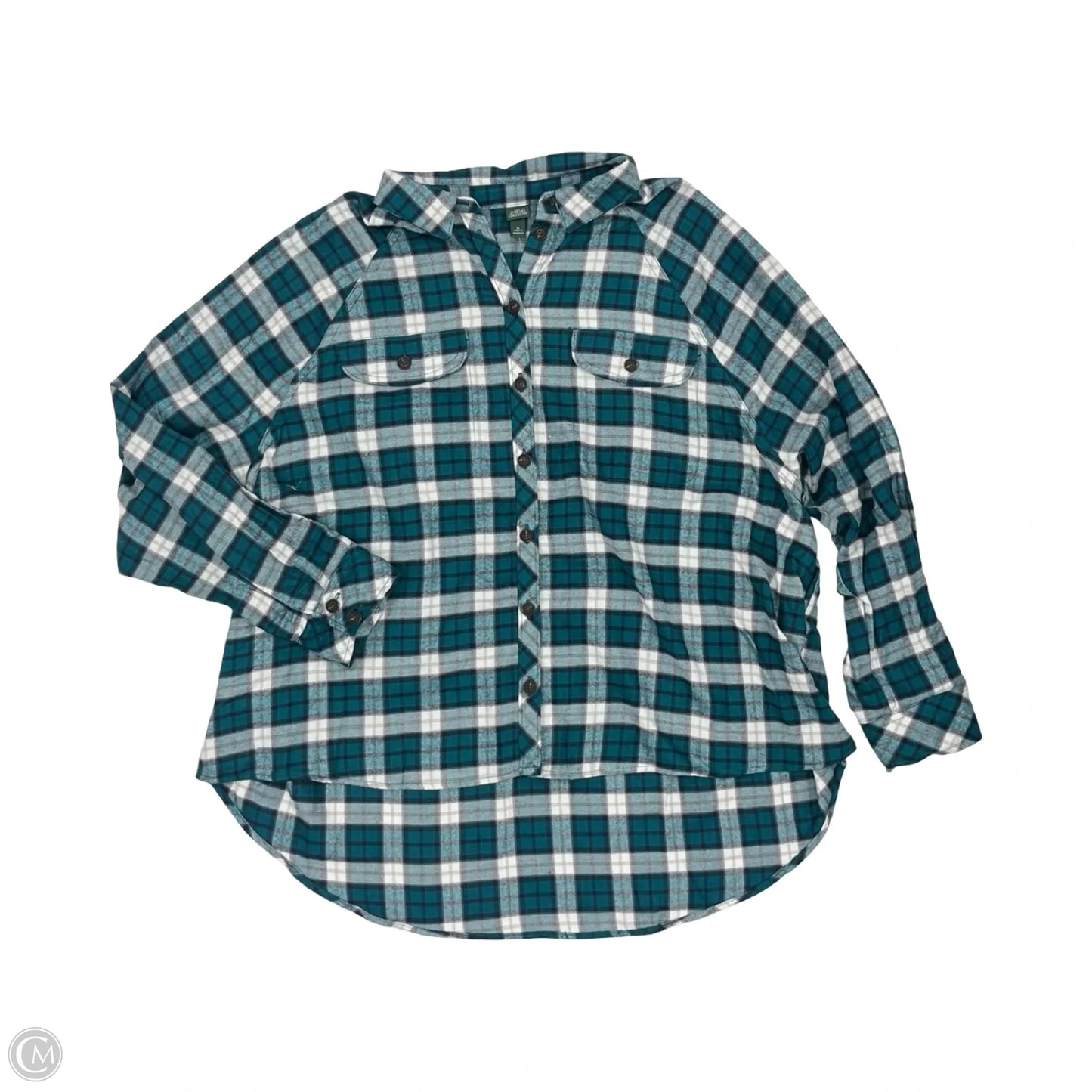 Top Long Sleeve By Wild Fable In Teal, Size: Xl