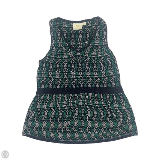 Blouse Sleeveless By Maeve In Blue & Green, Size: M