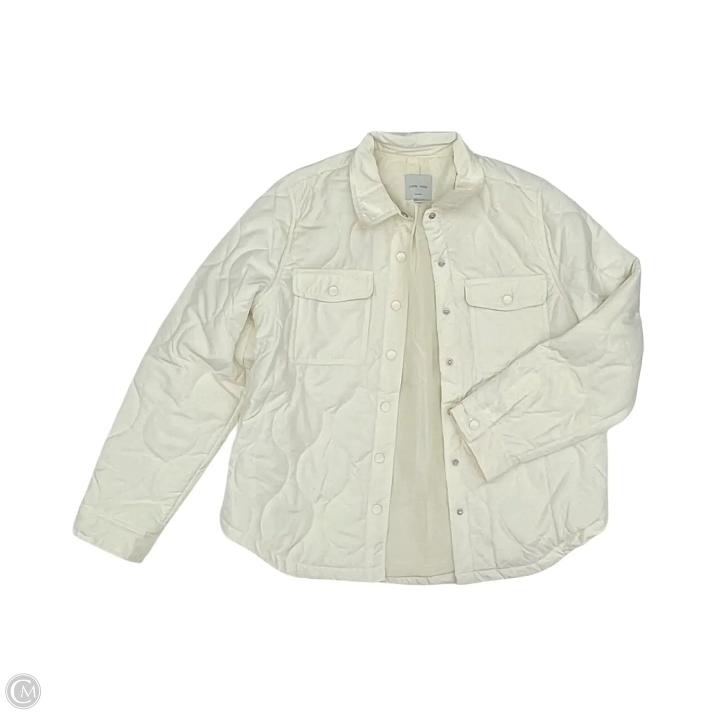 Jacket Puffer & Quilted By Love Tree In Cream, Size: L