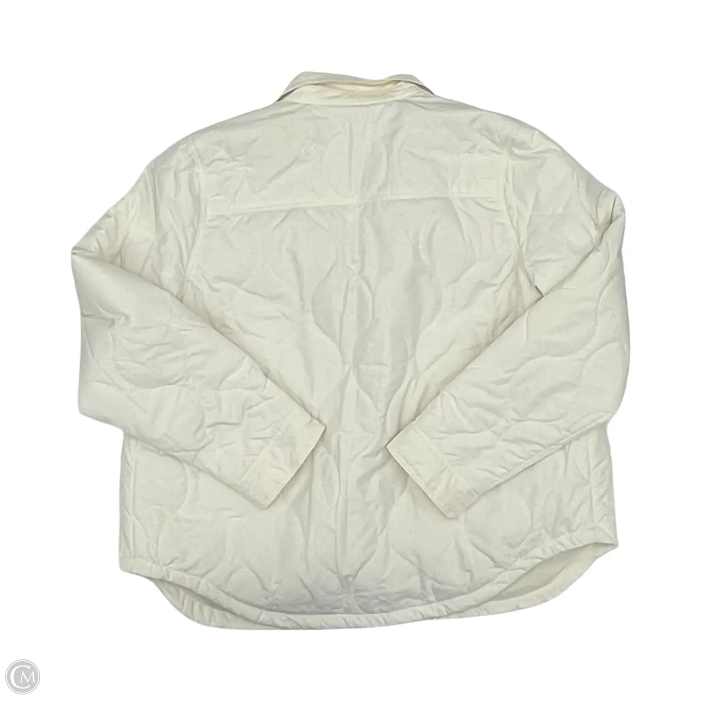 Jacket Puffer & Quilted By Love Tree In Cream, Size: L