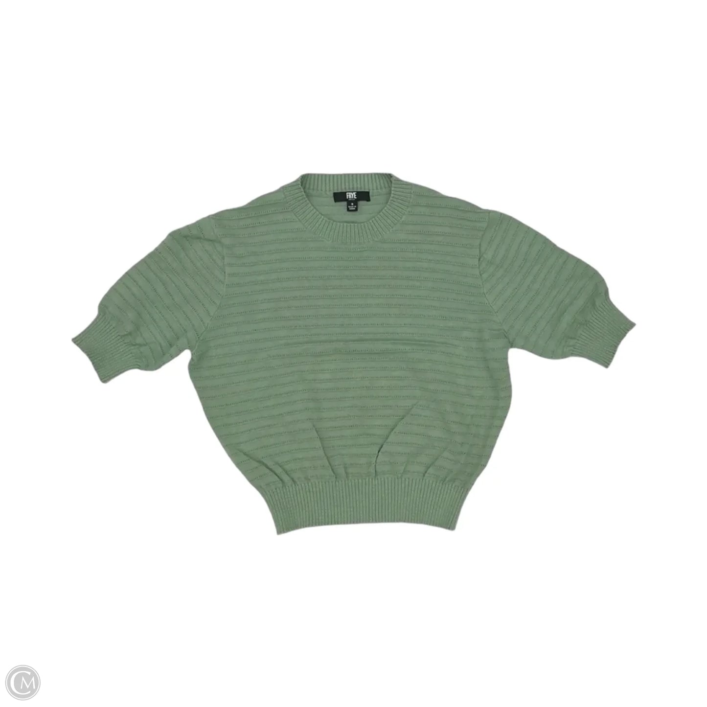 Top Short Sleeve Designer By Frye In Green, Size: S