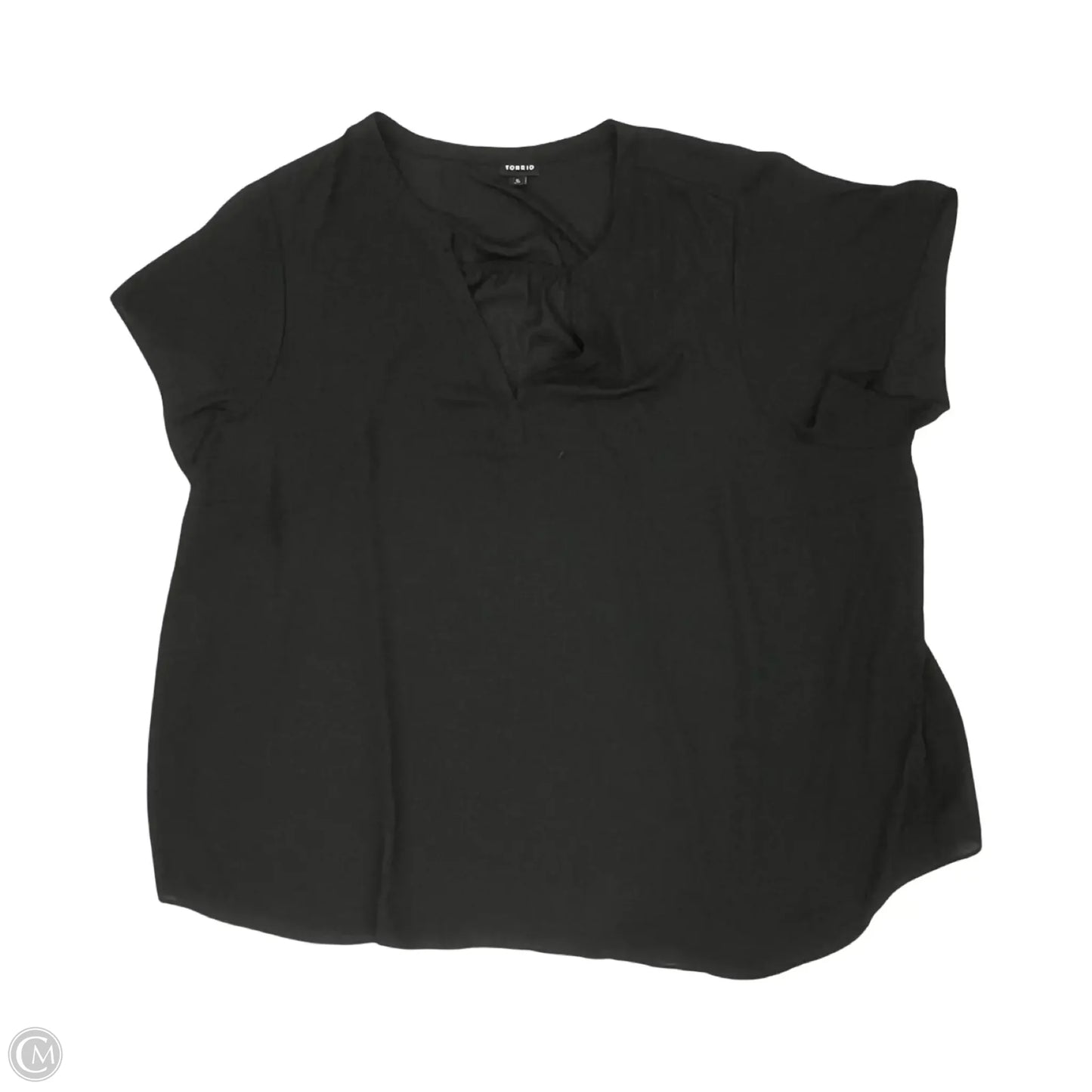 Blouse Short Sleeve By Torrid In Black, Size: 4x