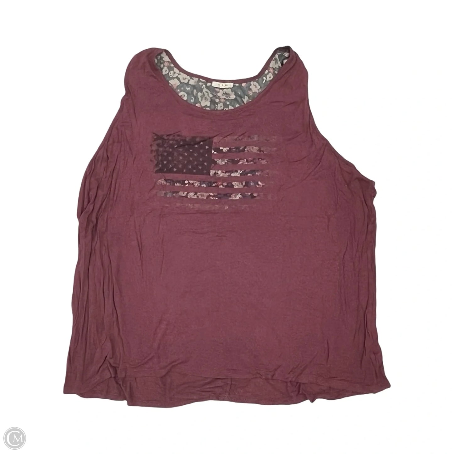 Top Sleeveless By Maurices In Maroon, Size: 4x