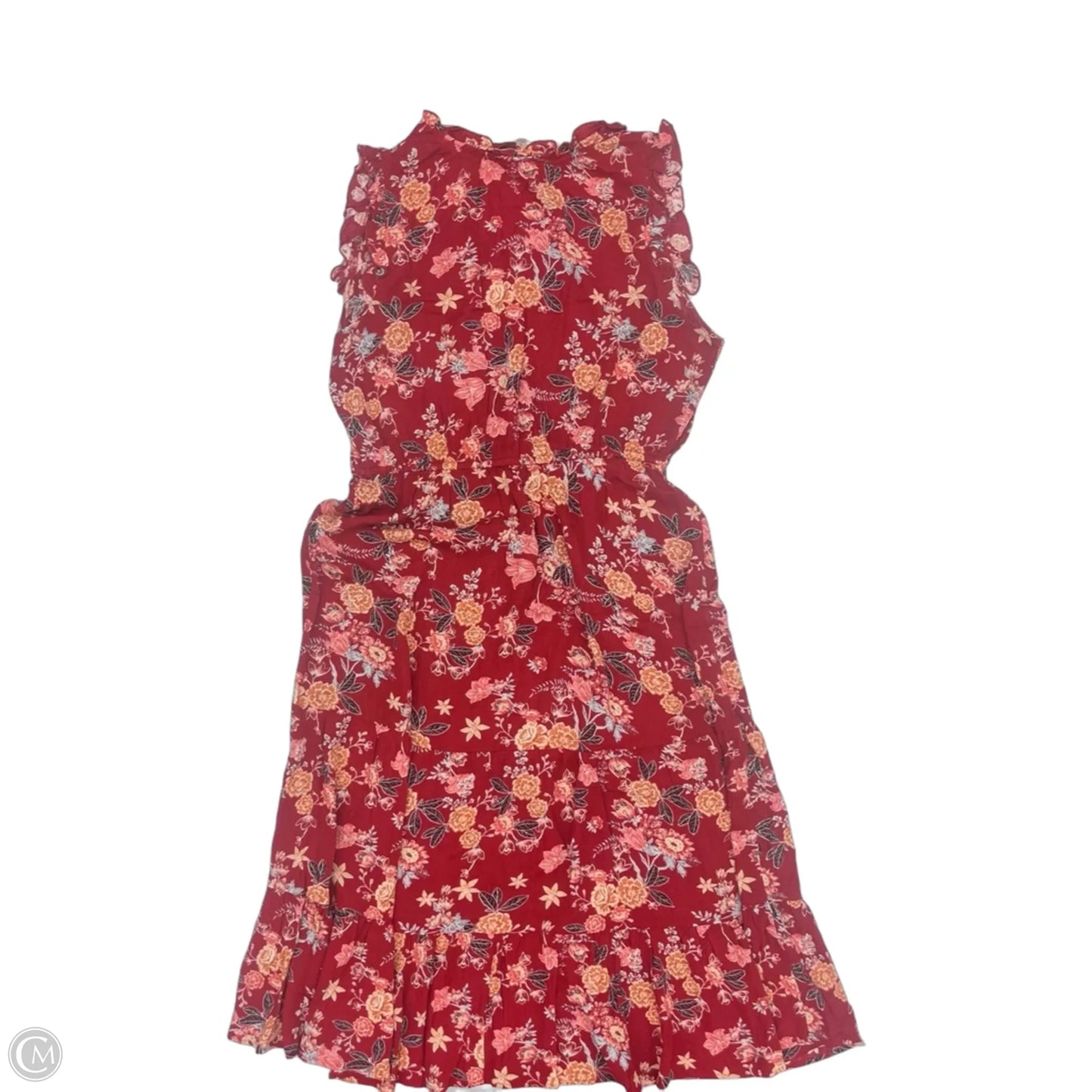 Dress Party Midi By Clothes Mentor In Red, Size: L