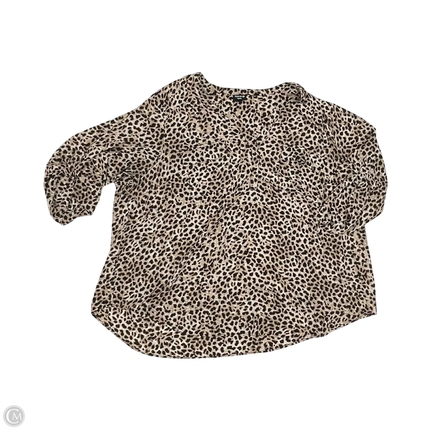 Blouse 3/4 Sleeve By Torrid In Animal Print, Size: 4x