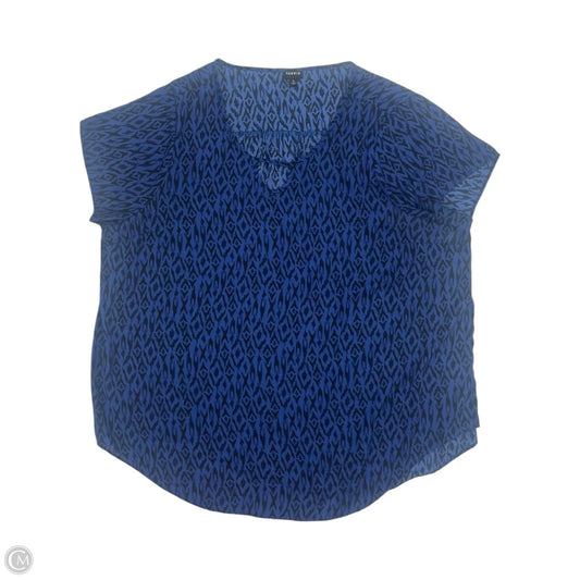Blouse Short Sleeve By Torrid In Black & Blue, Size: 4x