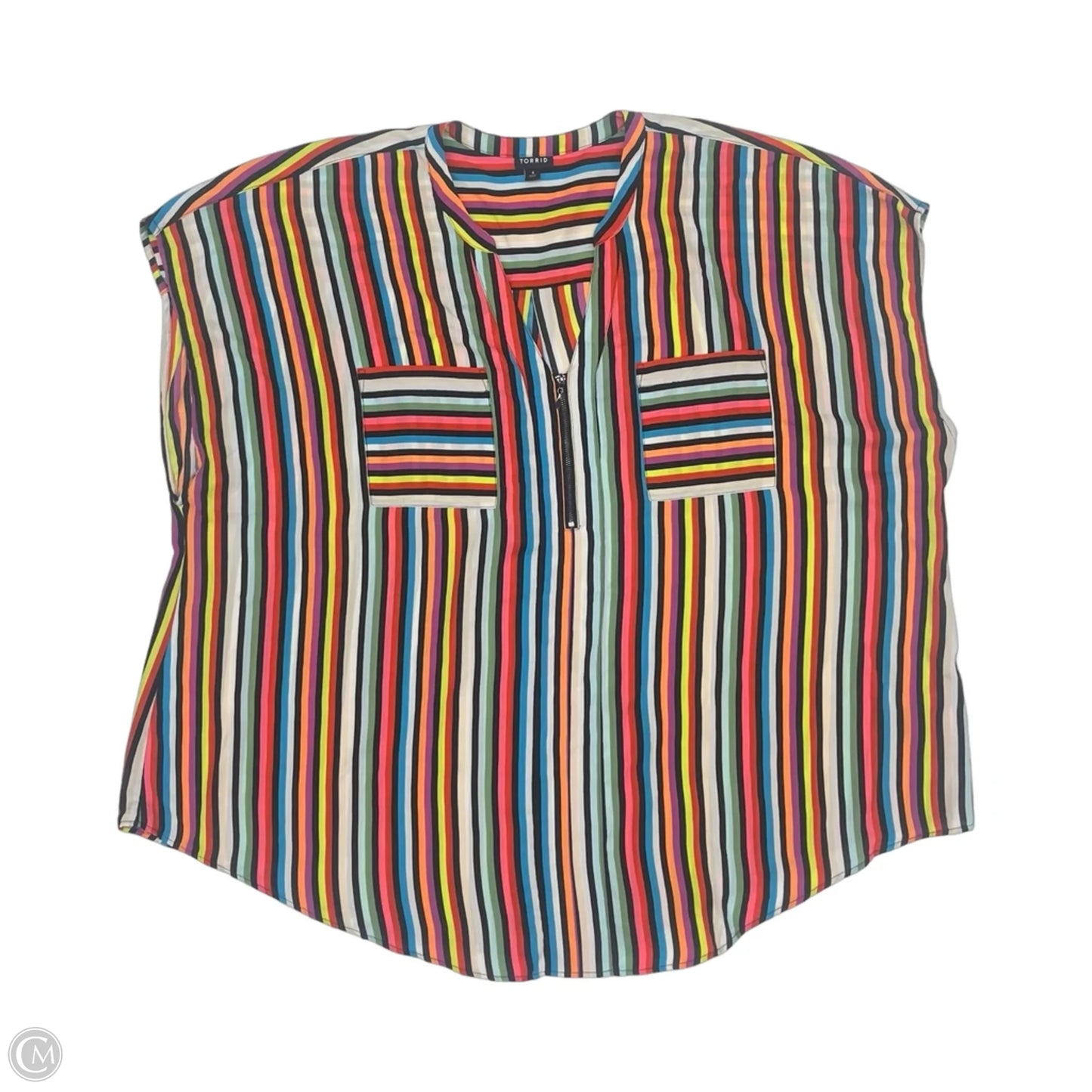 Blouse Short Sleeve By Torrid In Rainbow Print, Size: 4x