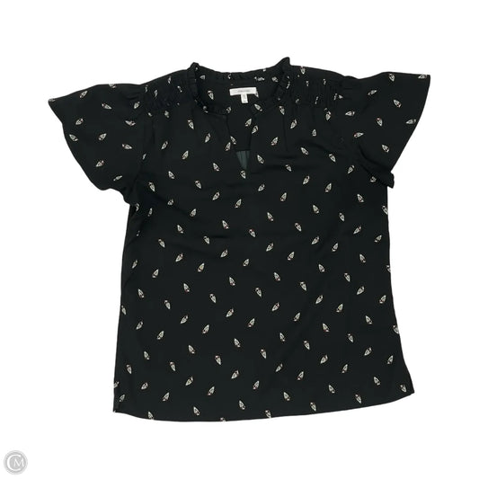 Blouse Short Sleeve By Maurices In Black, Size: S