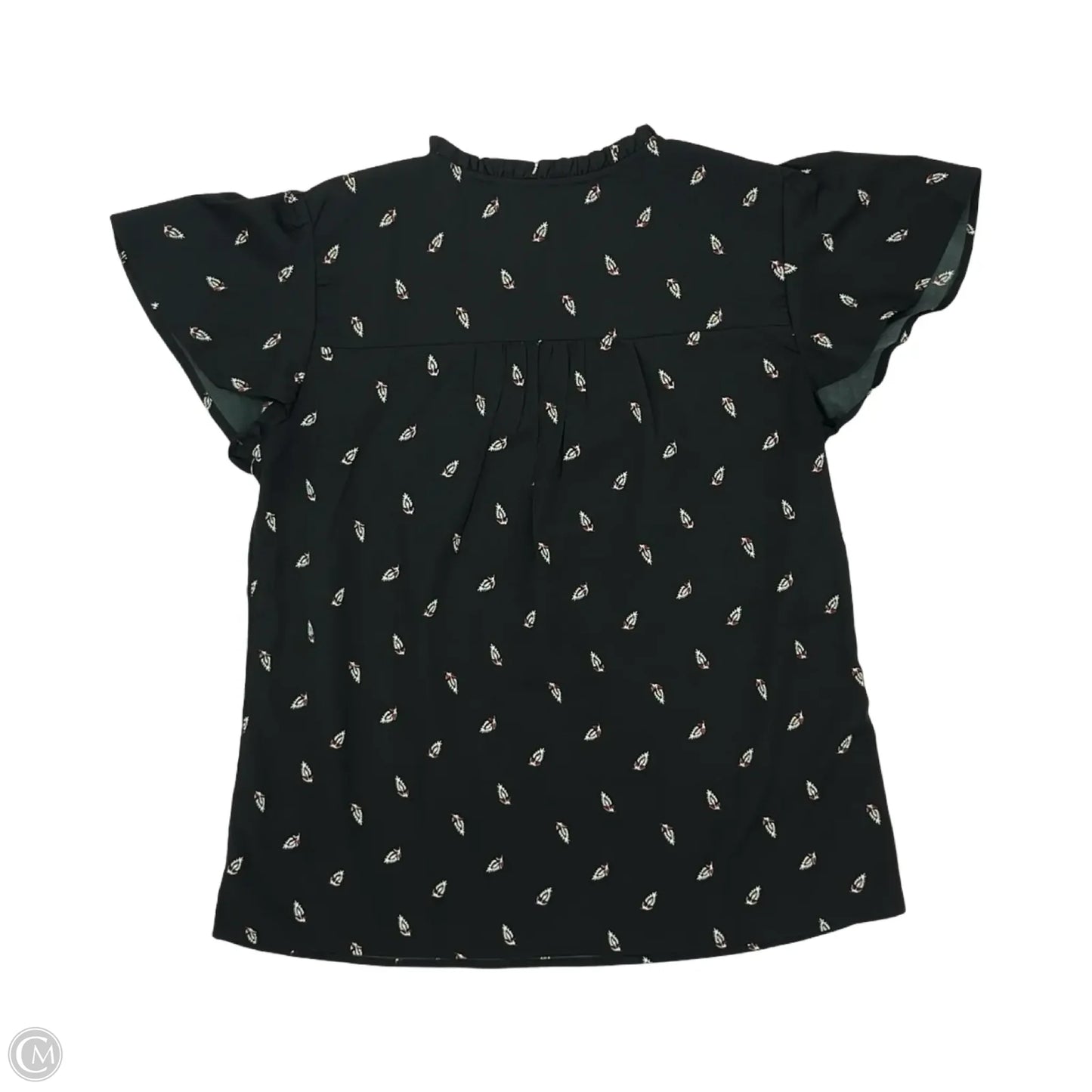 Blouse Short Sleeve By Maurices In Black, Size: S