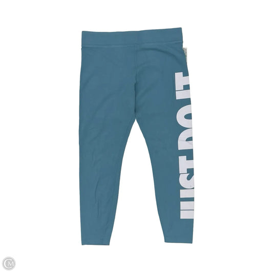 Athletic Leggings By Nike Apparel In Blue, Size: Xl