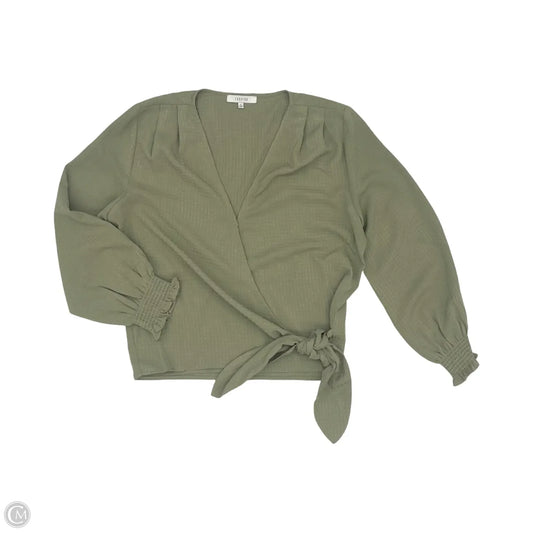 Blouse 3/4 Sleeve By Clothes Mentor In Green, Size: S