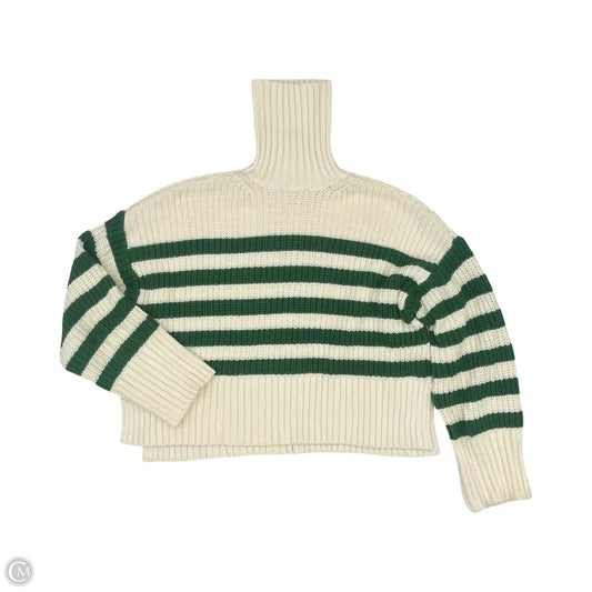 Sweater By Madewell In Cream & Green, Size: S