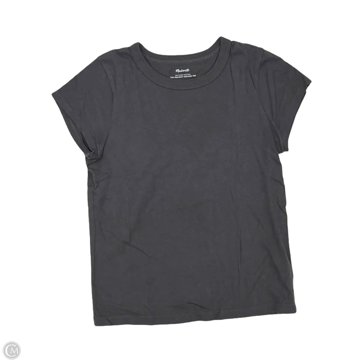 Top Short Sleeve Basic By Madewell In Grey, Size: S