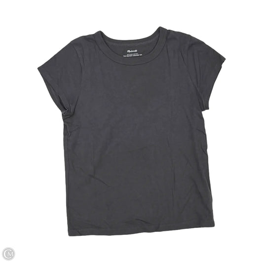 Top Short Sleeve Basic By Madewell In Grey, Size: S