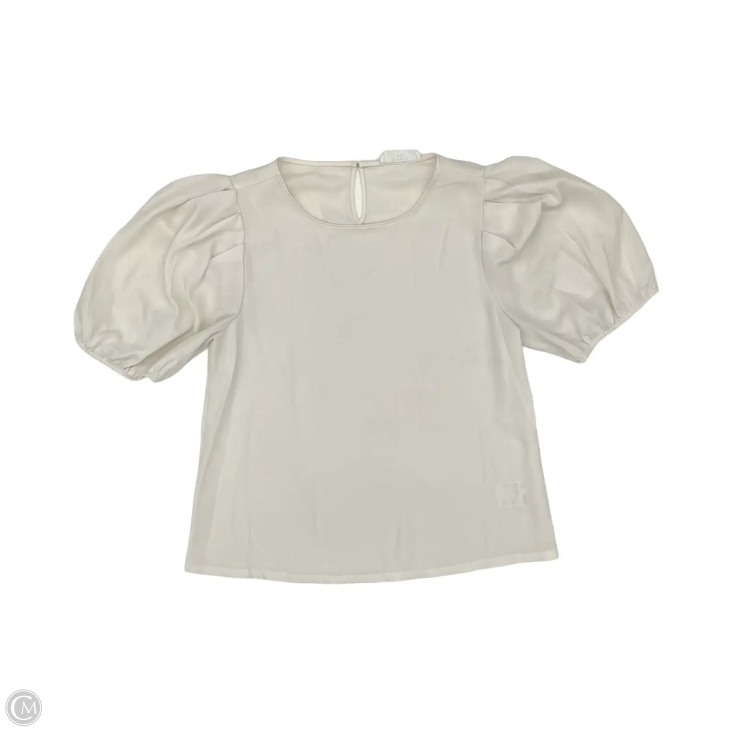 Blouse Short Sleeve By Elodie In Cream, Size: S